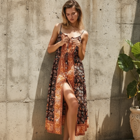 boho midi dress sleeveless