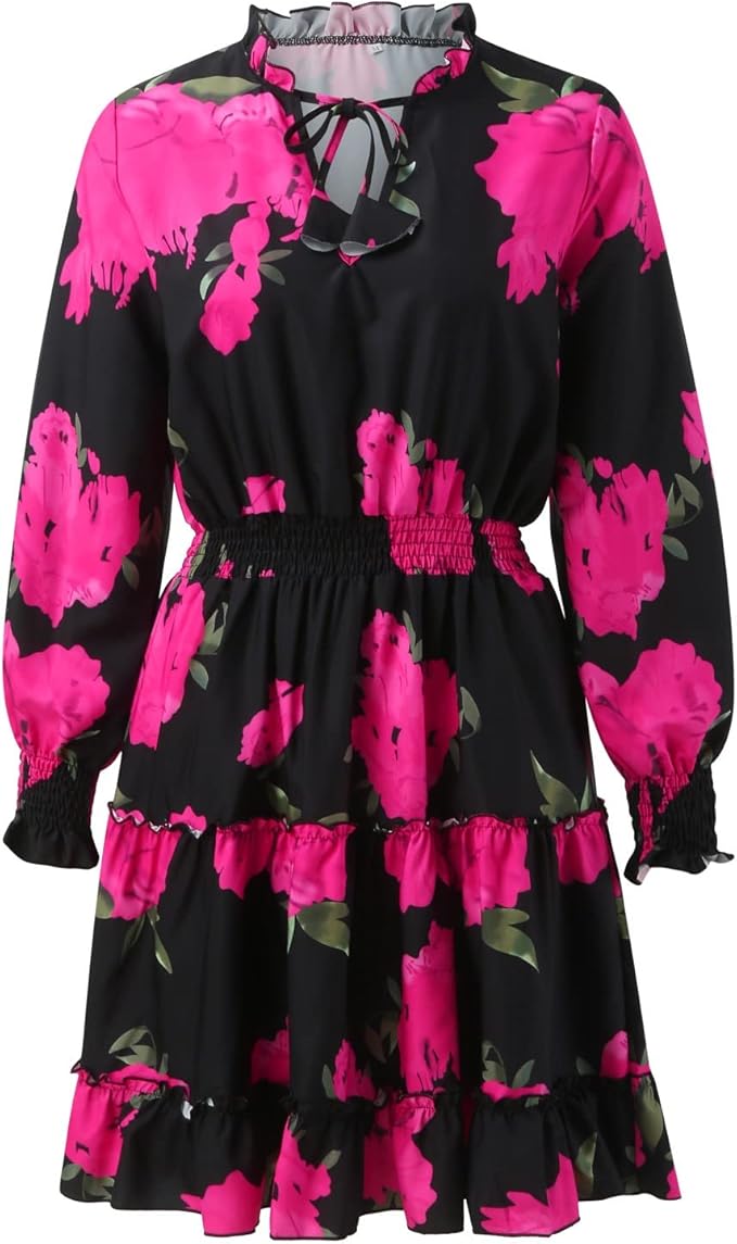 boho mini dress Long Sleeve