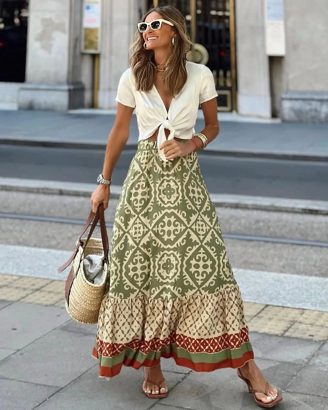 boho summer skirts beach