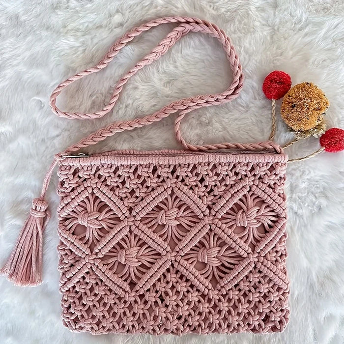 boho woven bag