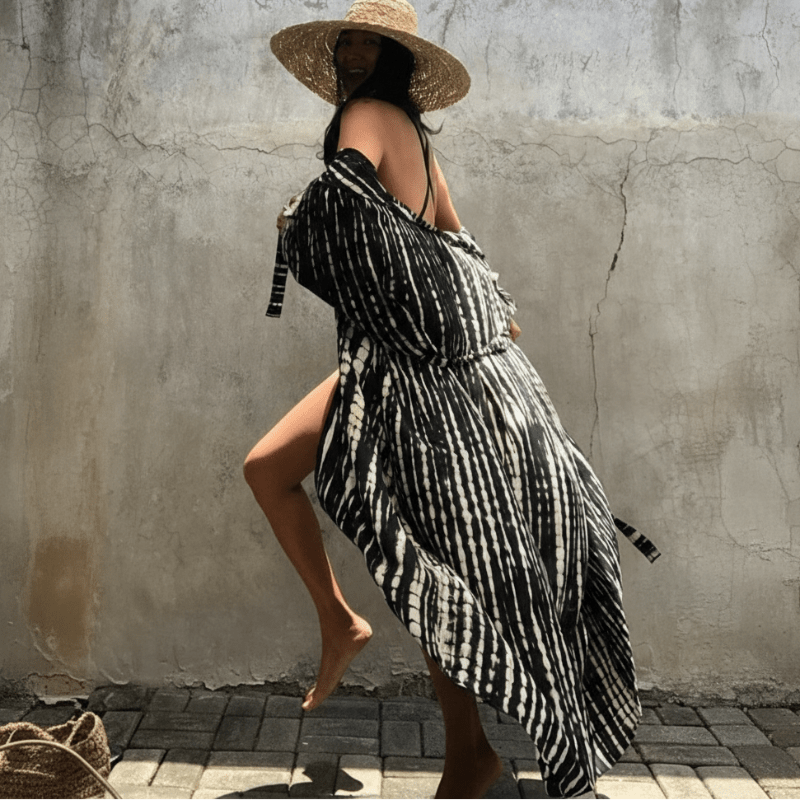 Breezy kaftan swimwear layering piece