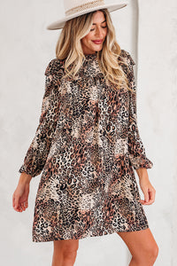 Brown Bohemian Cotton Beach Dress