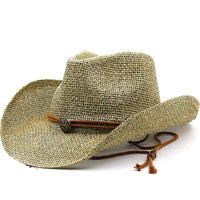Brown Straw Cowgirl Hat