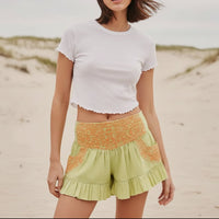 Casual bohemian linen summer shorts