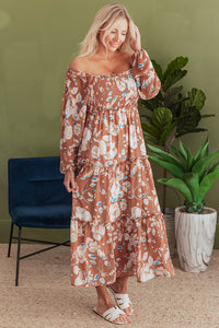 Casual bohemian long dress outfit