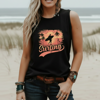Casual bohemian sleeveless blouse women