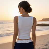 Casual boho crop tank summer
