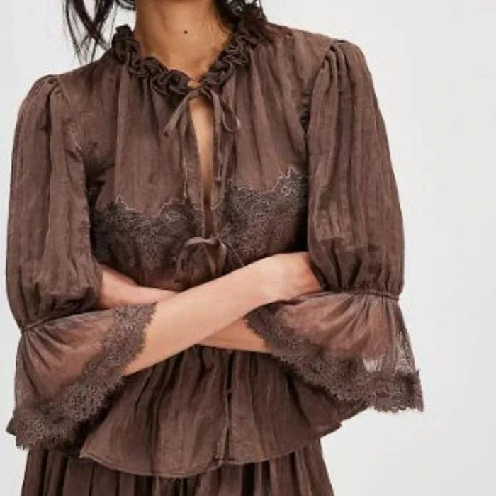 Casual boho flower print shirt