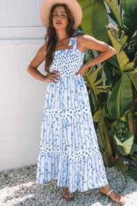 Casual boho maxi dress layered