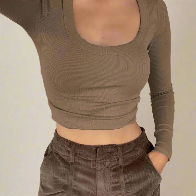 Casual Cropped Boho Blouse Cotton