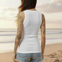 Casual embroidered boho crop tank
