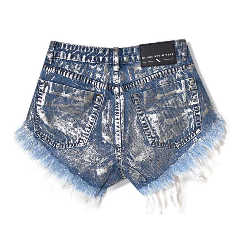 Casual frayed denim cutoffs women