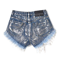 Casual frayed denim cutoffs women