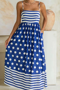 Casual Polka Dot Long Dress