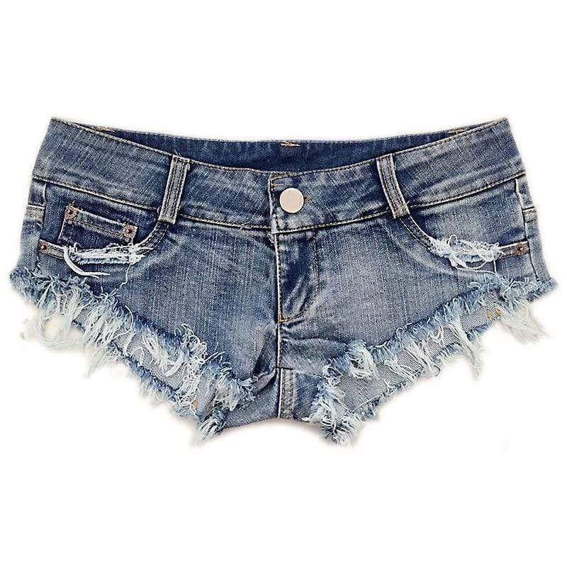 Casual Ripped Blue Jean Shorts
