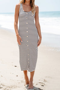 Casual white maxi dress back