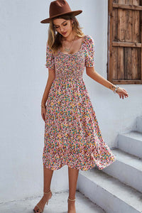casual boho midi dress