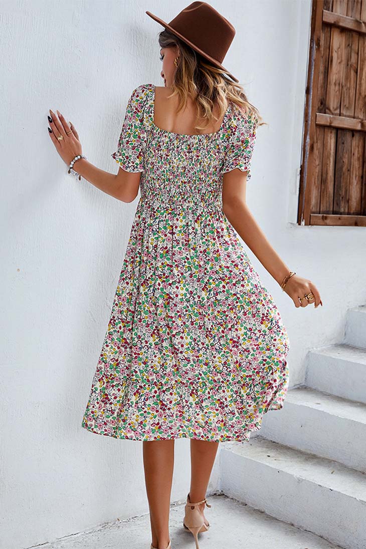 casual boho midi dress