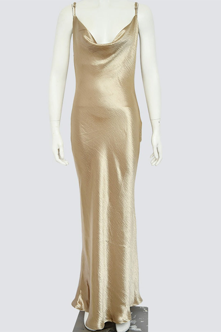 champagne boho dress