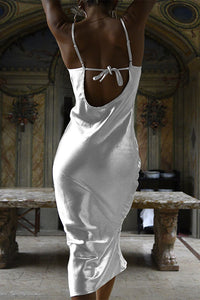 champagne boho dress white