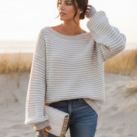 Chunky Boho Sweater Earth Tones