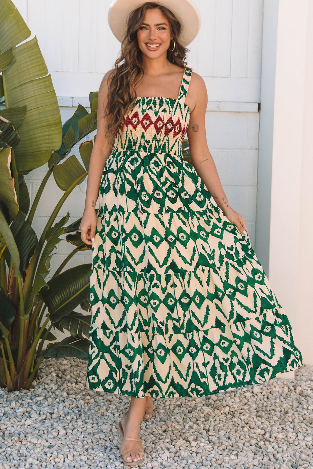 Colorful bohemian long dress cotton
