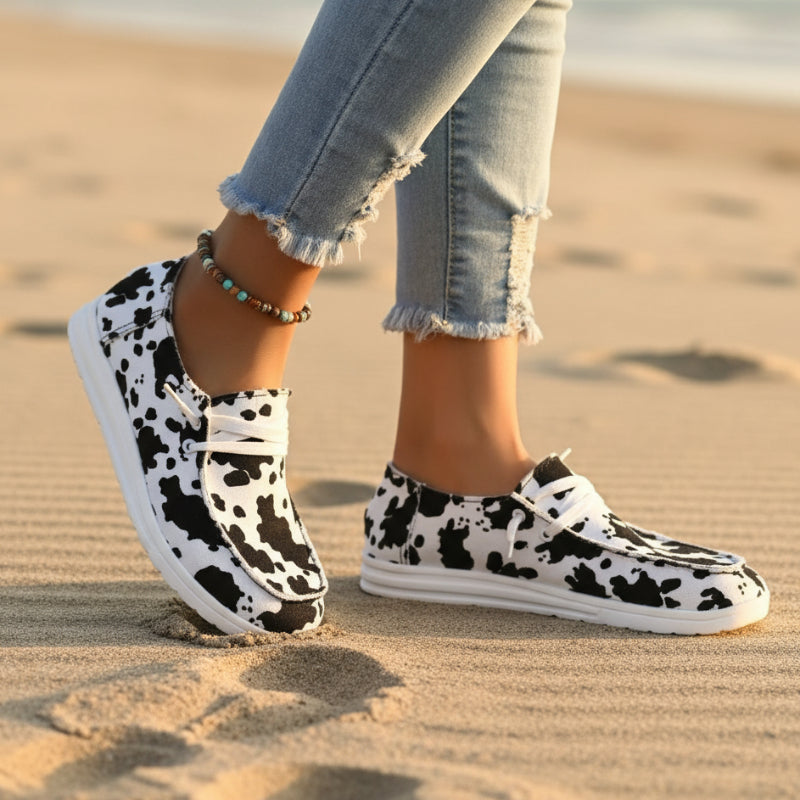 Colorful Bohemian Print Canvas Sneakers