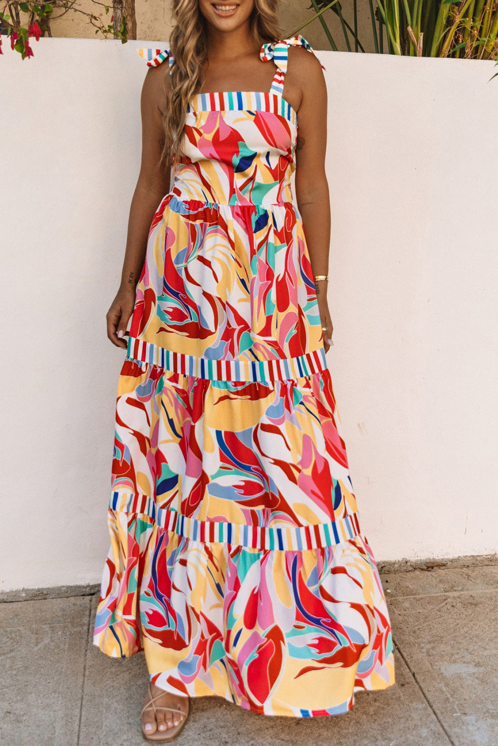 Colorful Stripe Bohemian Maxi