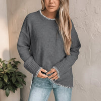 Cream Bohemian Loose Weave Top