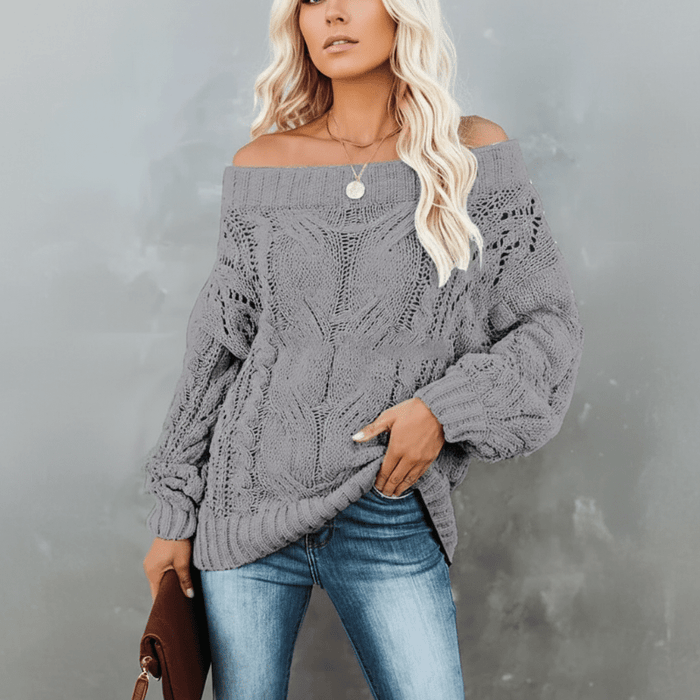 Cream Boho Loose Weave Top