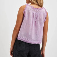 Crochet boho top lightweight cotton
