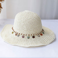 Crochet Straw Bucket Hat White