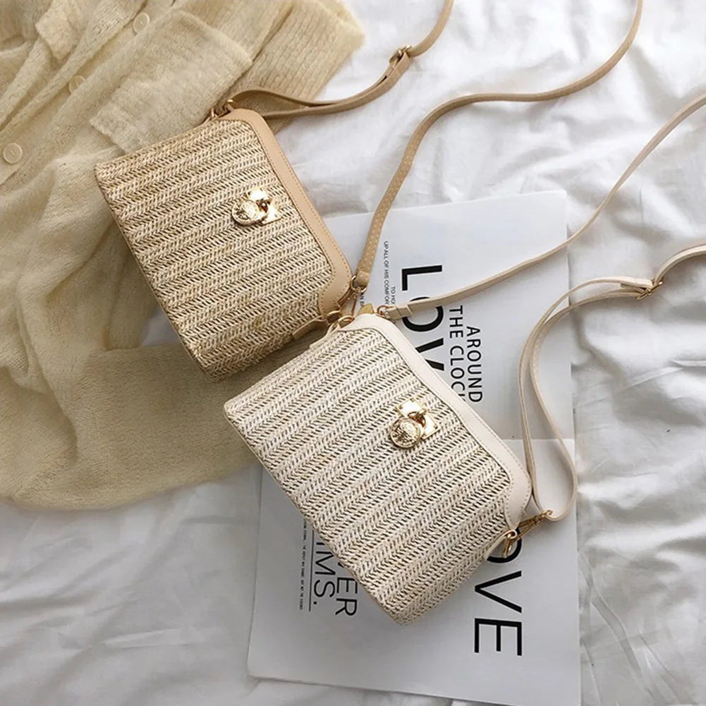 crossbody straw bag​