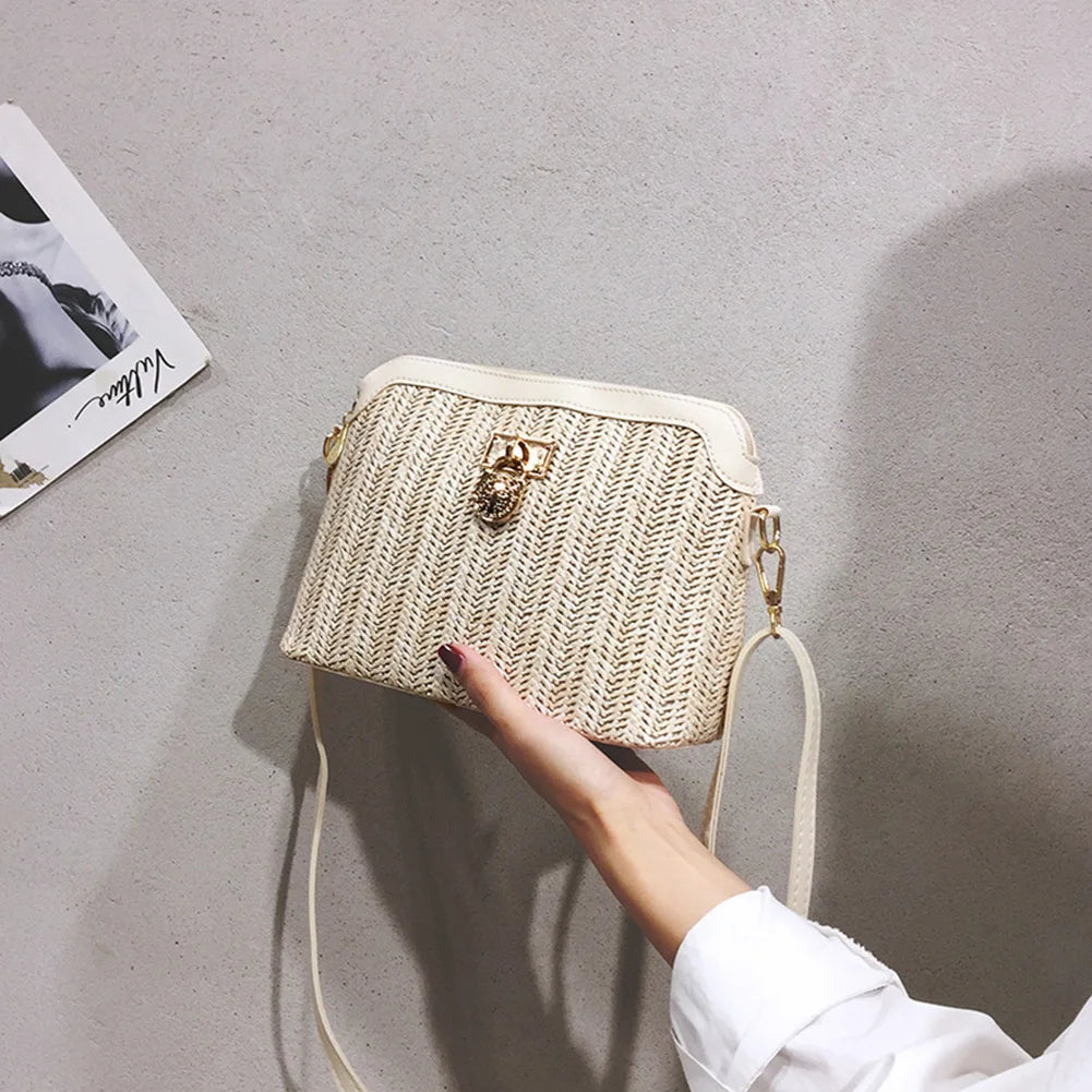 crossbody straw bag​