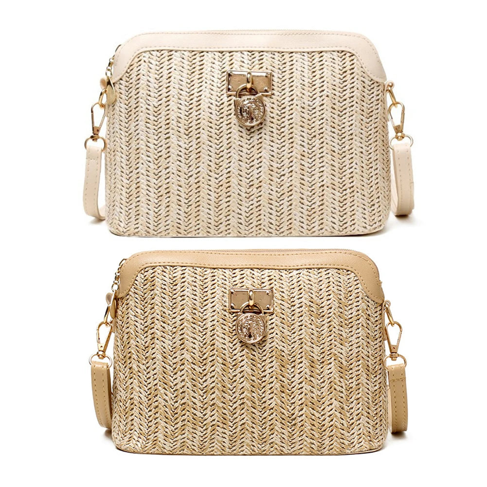 crossbody straw bag​ boho