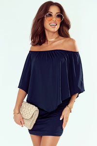Dark Blue Bohemian Beach Dress
