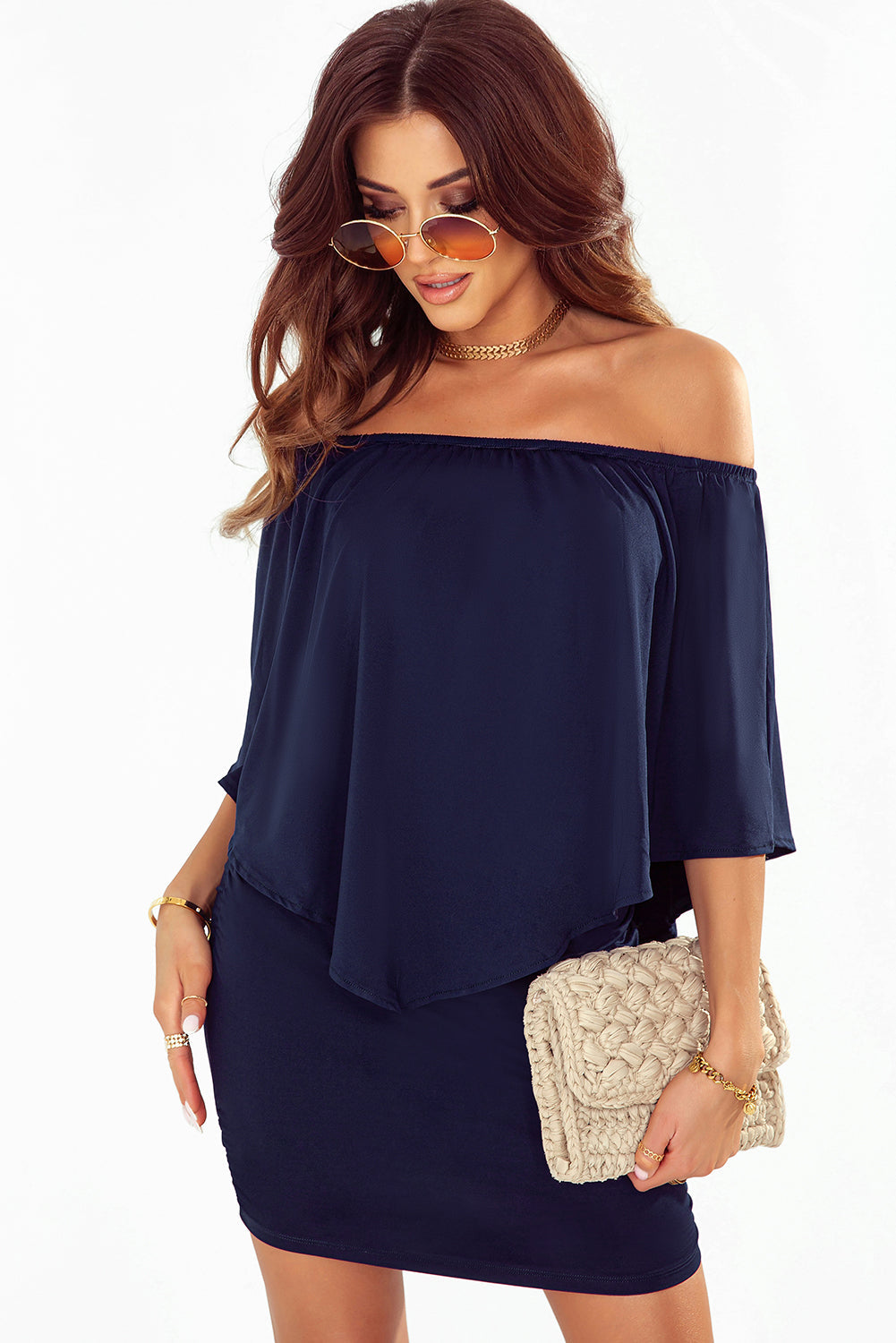 Dark Blue Bohemian Casual Dress