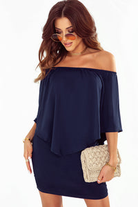 Dark Blue Bohemian Casual Dress