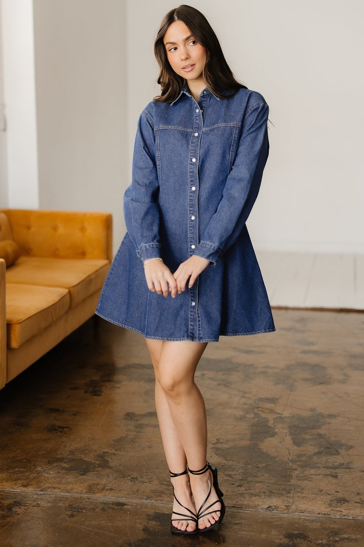 Denim Bohemian Dress Back View