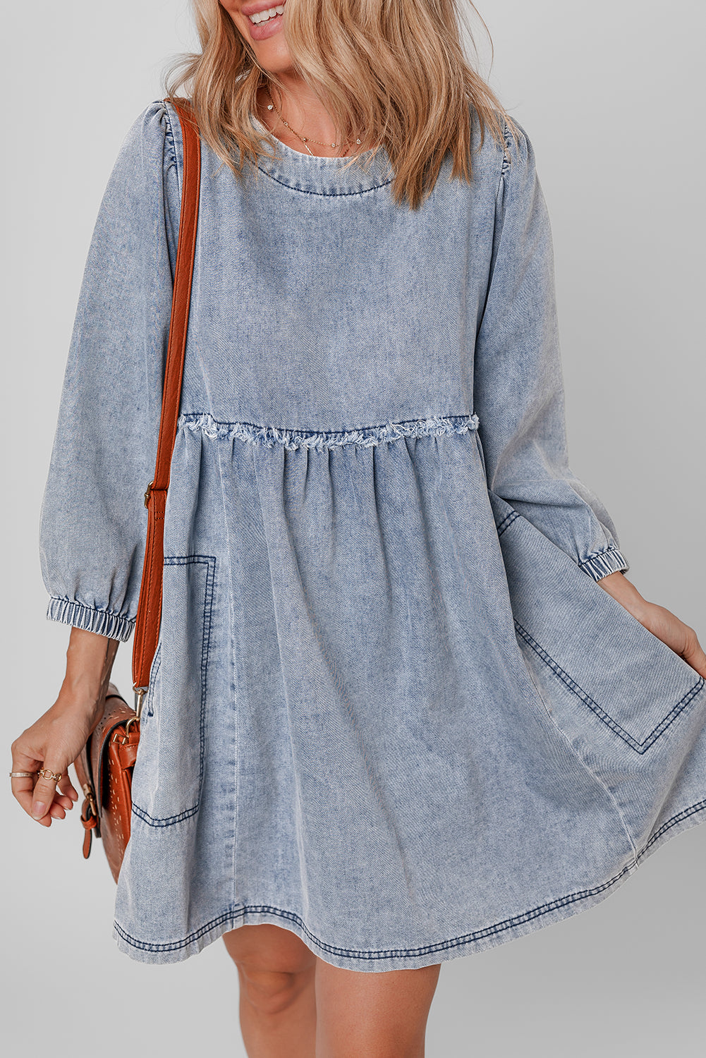 Denim Bohemian Dress Side Detail