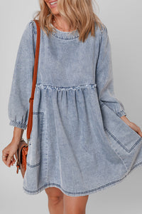Denim Bohemian Dress Side Detail