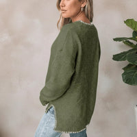 Earthy Bohemian Sweater Relaxed Style