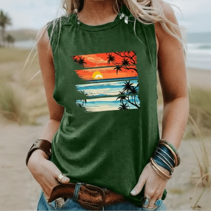 Earthy tone bohemian camisole top