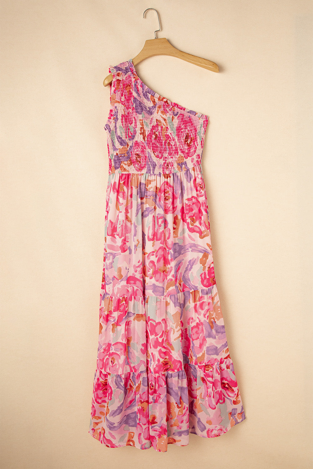 Elegant asymmetric bohemian evening dress