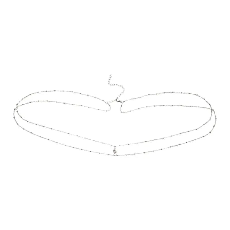 Elegant Silver Body Chain Accessory