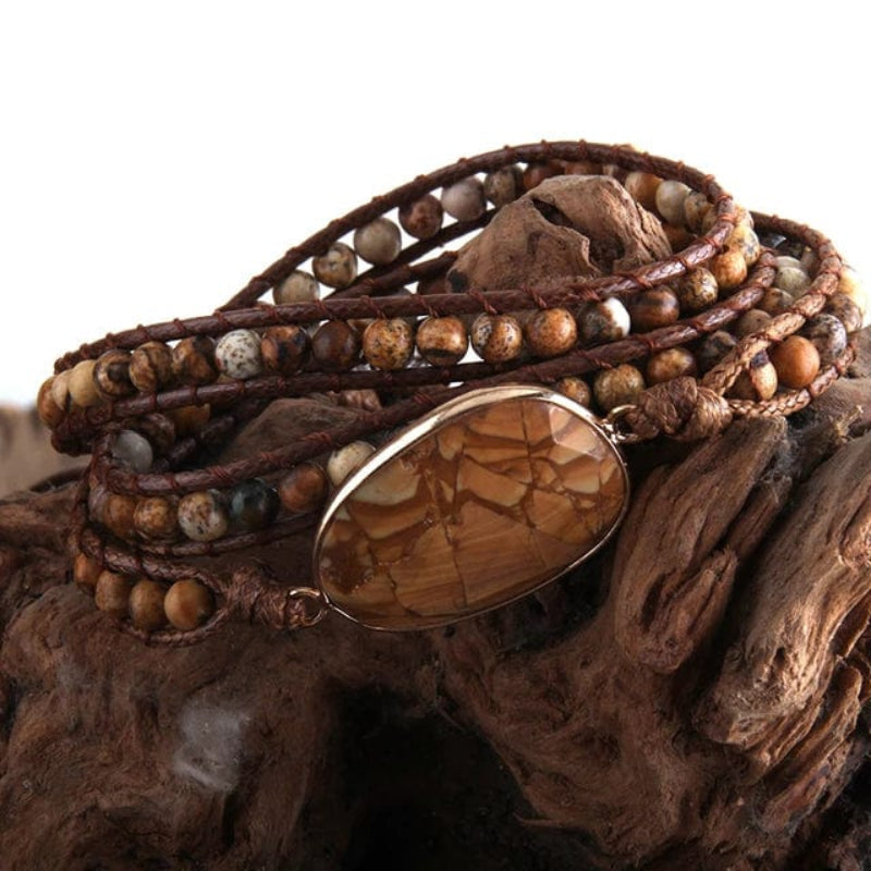 Ethnic beaded charm bracelet