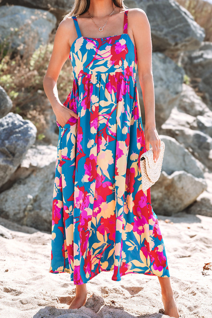 Flared Sleeveless Maxi Dress