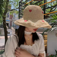 Floppy Straw Bucket Hat