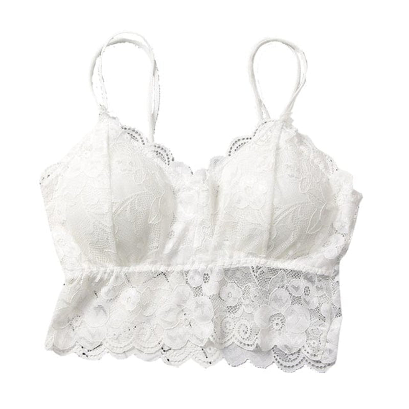 Floral lace boho crop top
