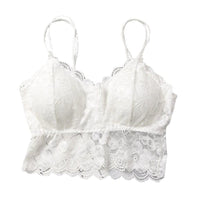 Floral lace boho crop top